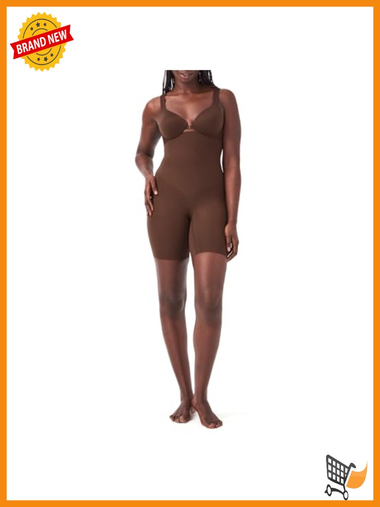 High-Waisted Mid-Thigh Control Shapewear Short - Lightweight Firm Shaping